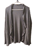 Womens Size S Black Cardigan Shrug Long Sleeve Pockets Open Front Knit Top