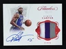 2017-18 Panini Flawless Basketball Vince Carter #FP-VC Ruby Patch Auto Kings /15