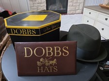 Vintage 1960s DOBBS Fifth Avenue Black Yellow Octagonal Hat Box Sign Mallory Hat