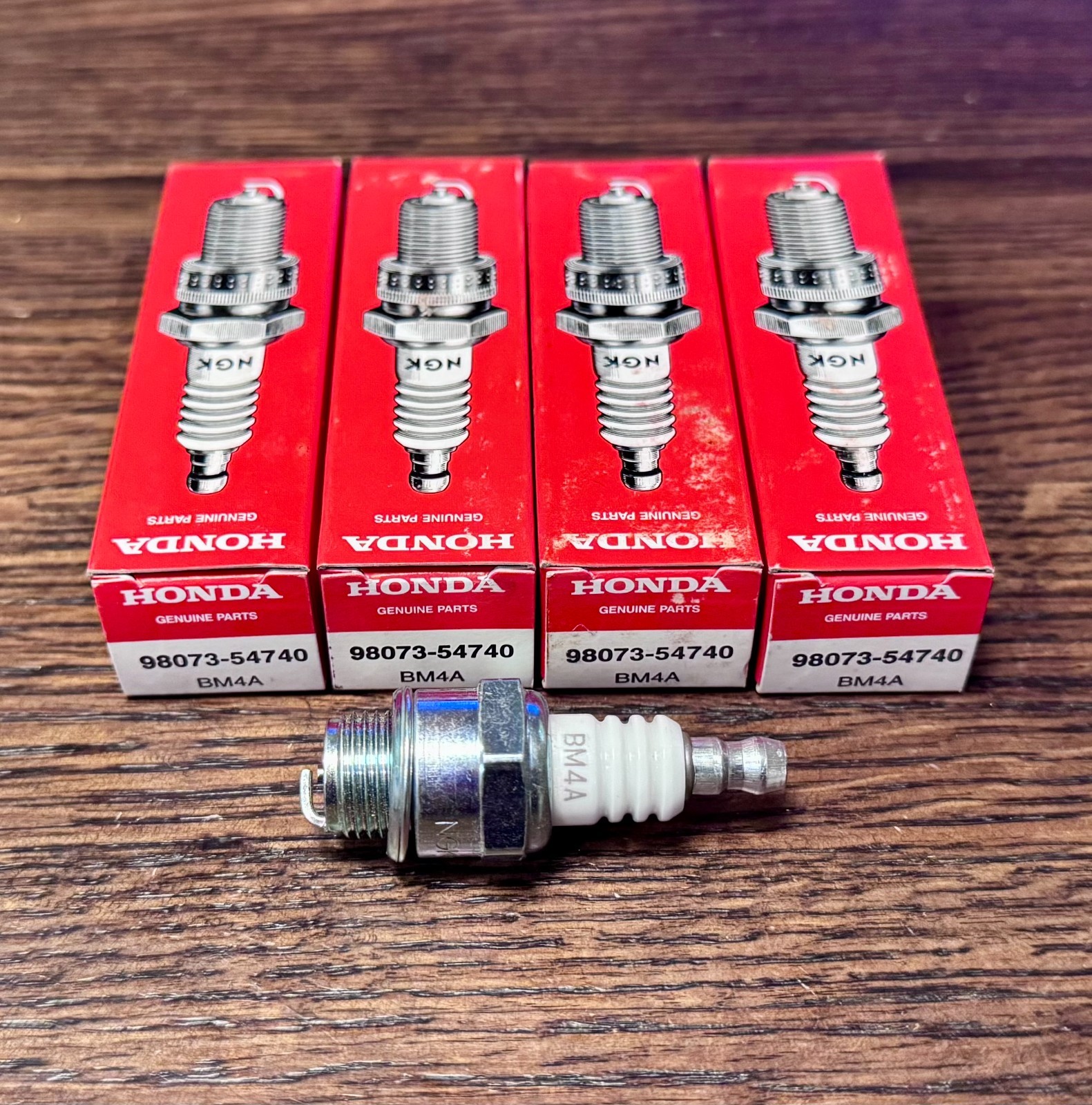 NGK BM4A Honda 98073-54740 Spark Plugs Set of 4