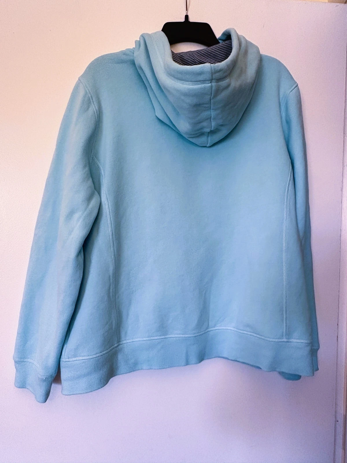 Nautica Men’s Full Zip Fleece Hoodie Blue Drawstring Sweatshirt Size M - product detail image 7