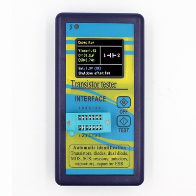 M328 transistor tester with color screen 128 by 160 and automatic LCR detection