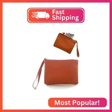 Small Makeup Bag for Purse Mini Cosmetic Pouch Zipper Little Wristlet, Tiny Make
