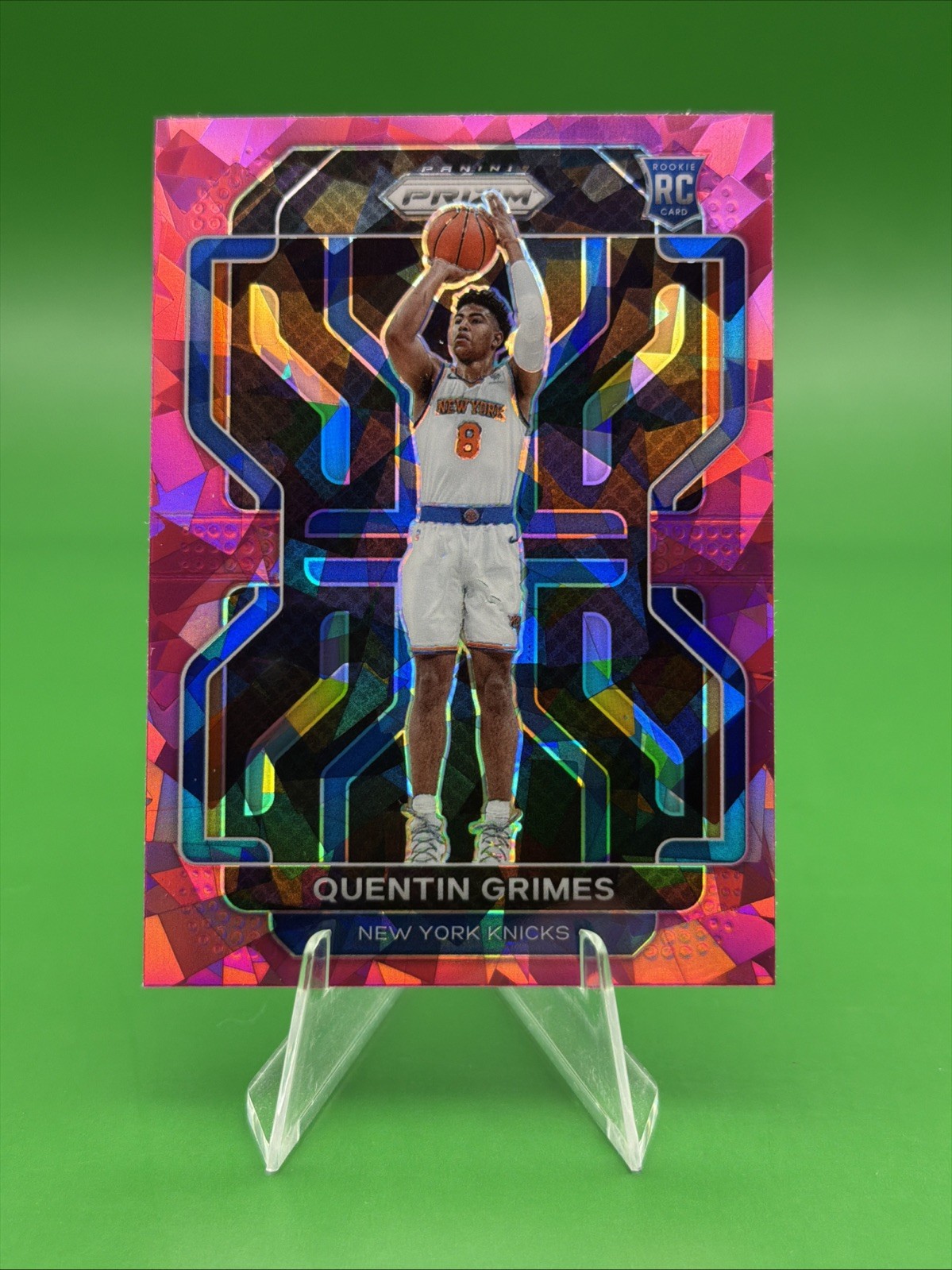 2021-22 Panini Prizm Quentin Grimes #285 Pink Ice Prizm (RC) Knicks