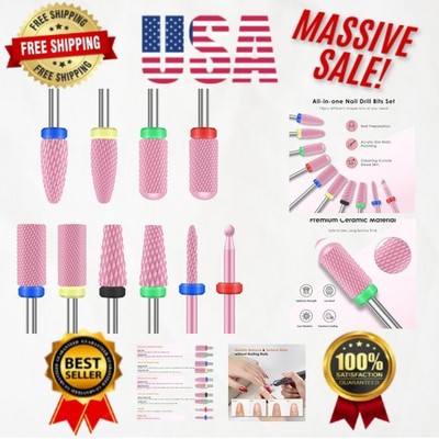 Ceramic Efile Nail Drill Bits 10PCS Set -  Safety Bits for All Levels