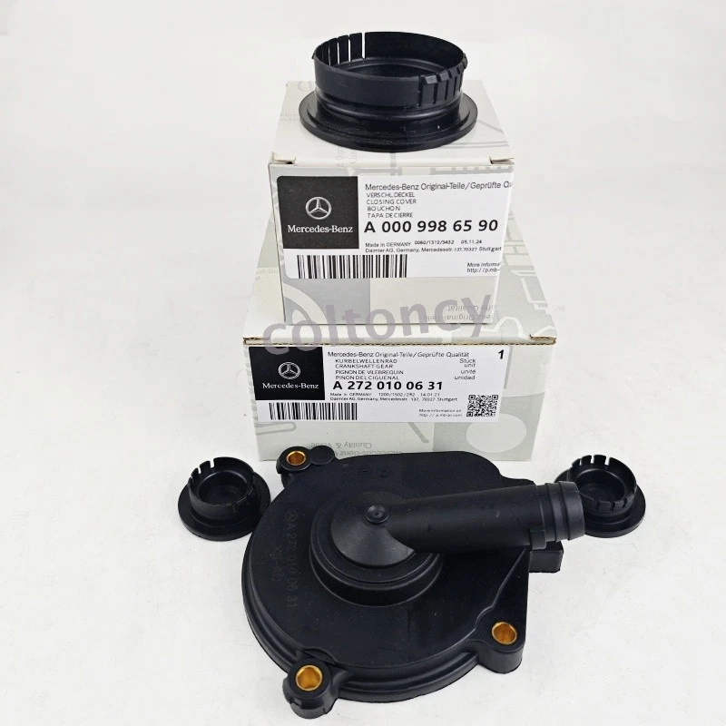 Oil Separator Cover + Camshaft Cap Set 272-010-0631 Fits For Mercedes Benz NEW Foto 3 de 4