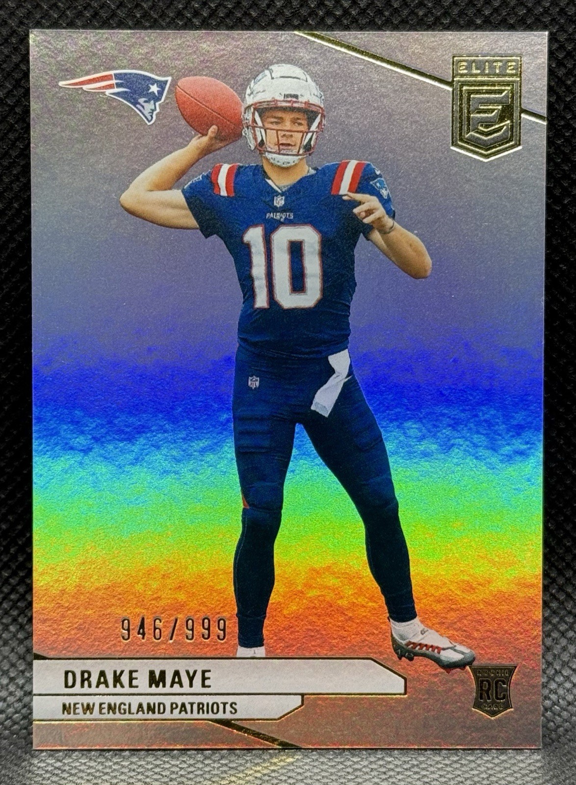 DRAKE MAYE 2024 DONRUSS ELITE FOOTBALL #185 ROOKIE (RC) RC /999 PATRIOTS