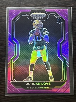 Jordan Love 2020 Panini Chronicles Prizm Black Purple 10/125 #PB-4 Jersey # RARE