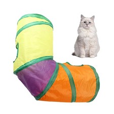 Cat Tunnel Toy Tunnels Folding L Shape Flexible Interactive Tent Bed House for