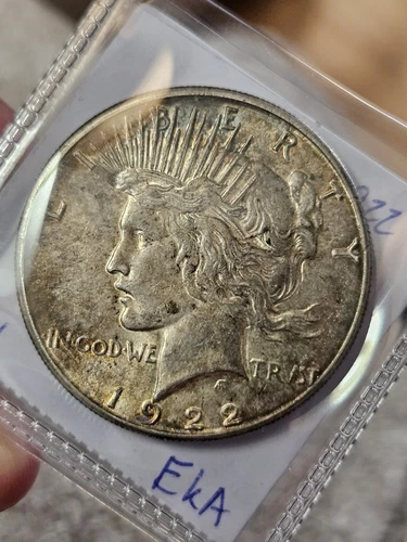 1922-S San Francisco #721 Silver Peace Dollar High Grade BU Rainbow Toned