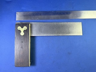 Antique Stanley #20 6" Wood Metal Brass Square Tools Type 1 or2? Cleaned