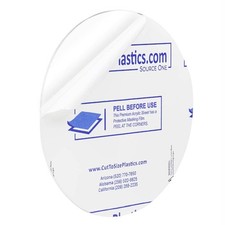 Clear 1/4" Thick Plexiglass Circle 5 Inch Diameter Round Acrylic Lucite Disc