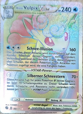 Alolan Vulpix VSTAR (Secret) 197/195 Swsh12: Sword & Shield-Silver Tempest Holo