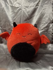 Squishmallows 8" Dante Red Devil Bat Demon Fuzzy Halloween Squad Plush RARE