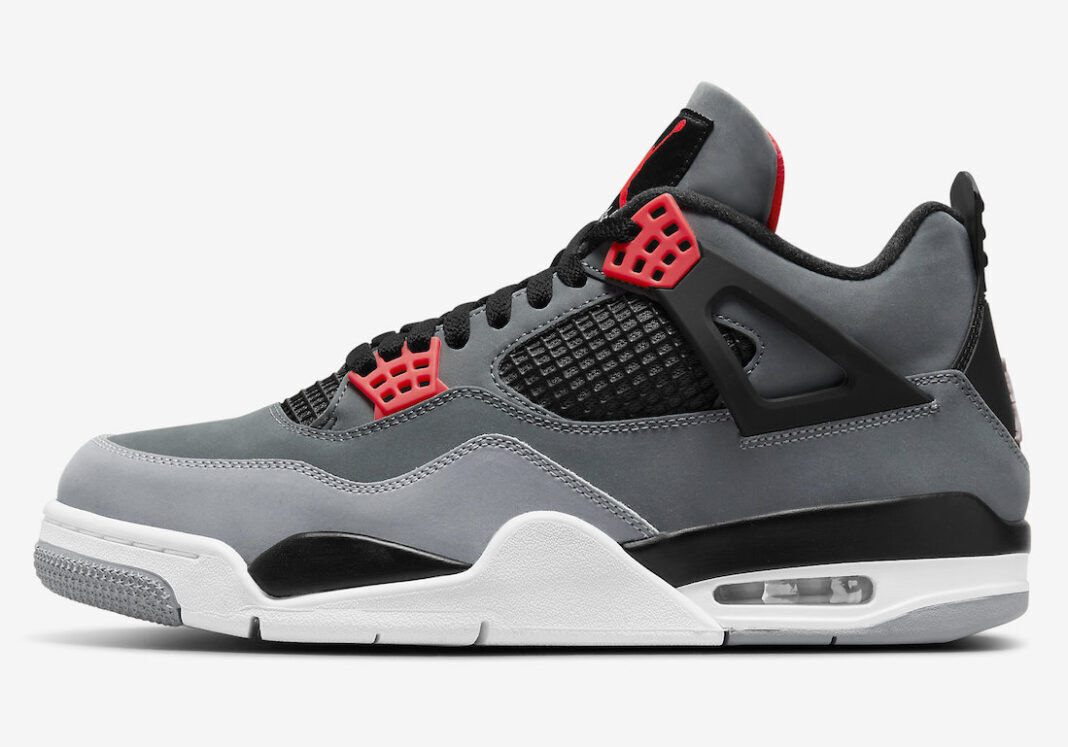 Air Jordan Retro 4 IV Infrared 23 Black Grey Mens &amp; GS Kid Size | eBay