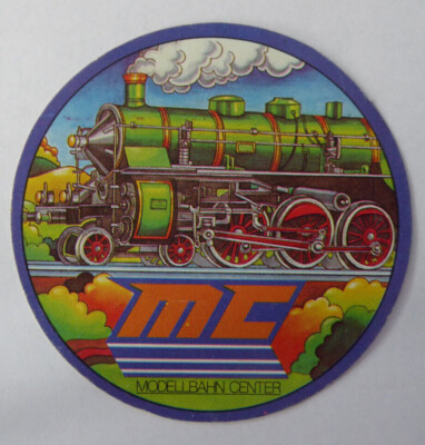 Aufkleber / Sticker Modellbahn Center MC 80er Jahre 6cm Durchmesser