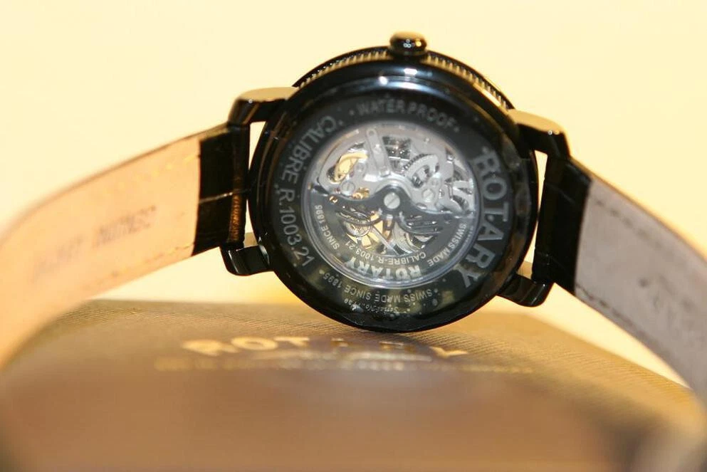 Rotary les originales top jura swiss skeleton watch