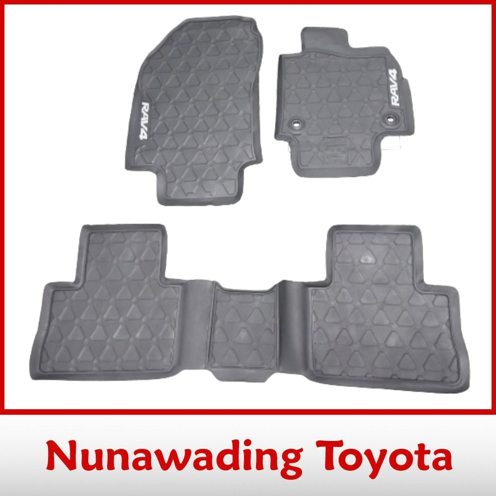 Genuine Toyota Rav4 Rubber Floor Mats Front & Rear Set 10/2019