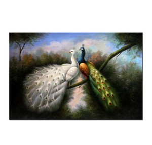 Wall Art Home Decor Print Abstract Feng Shui Peacock oil Painting Picture Canvas Wall Art Home Decor Print Abstract Feng Shui Peacock oil Painting Picture Canvas