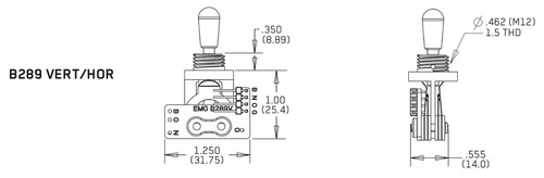 EMG 3 POS POSITION CHROME GIBSON STYLE TOGGLE SWITCH B289 BLACK TIP ( SCRATCHES) - Picture 2 of 10