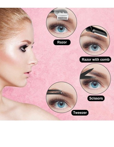 Kit de herramientas de dermaplaning y cejas para mujeres maquinillas de afeitar faciales exfoliantes | Cabello liso - Imagen 8 de 8
