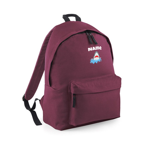 Personalised Shark Backpack Any Name Junior Childrens Kids School Rucksack Bag - Picture 8 of 16