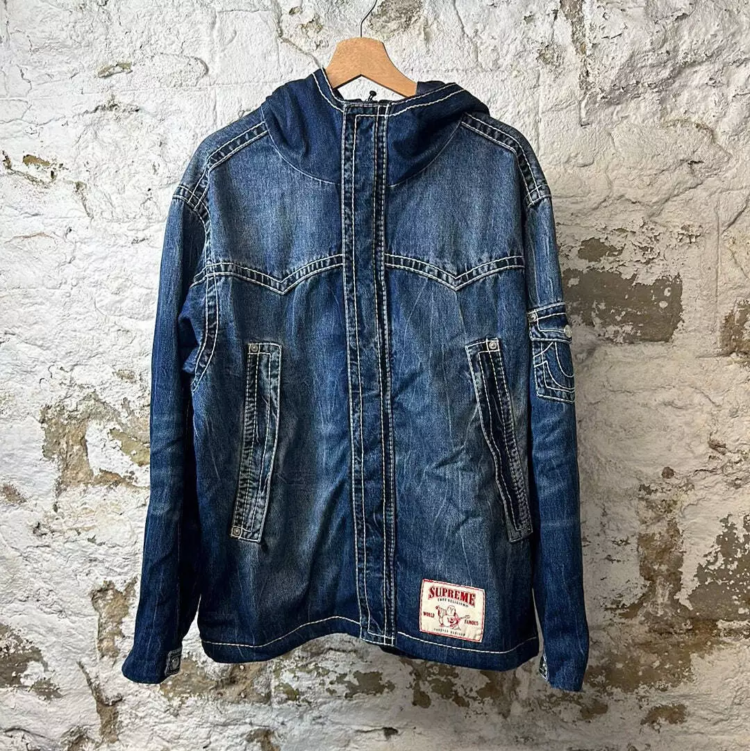 Manteau en jean bleu Supreme True Religion taille L