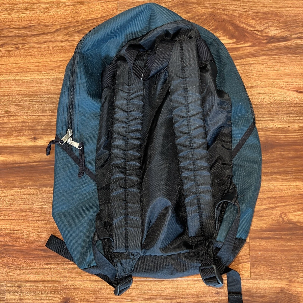 Vintage 90s Nike Backpack Day Pack Swoosh Spellout Nylon 
