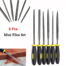6 Pcs Mini Files Set Metal Filing Rasp Needle File Wood Hand Tools Woodworking