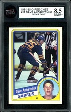 1984-85 OPC O-Pee-Chee #17 Dave Andreychuk HOF Rookie KSA 8.5 NM-MT + Sabres RC