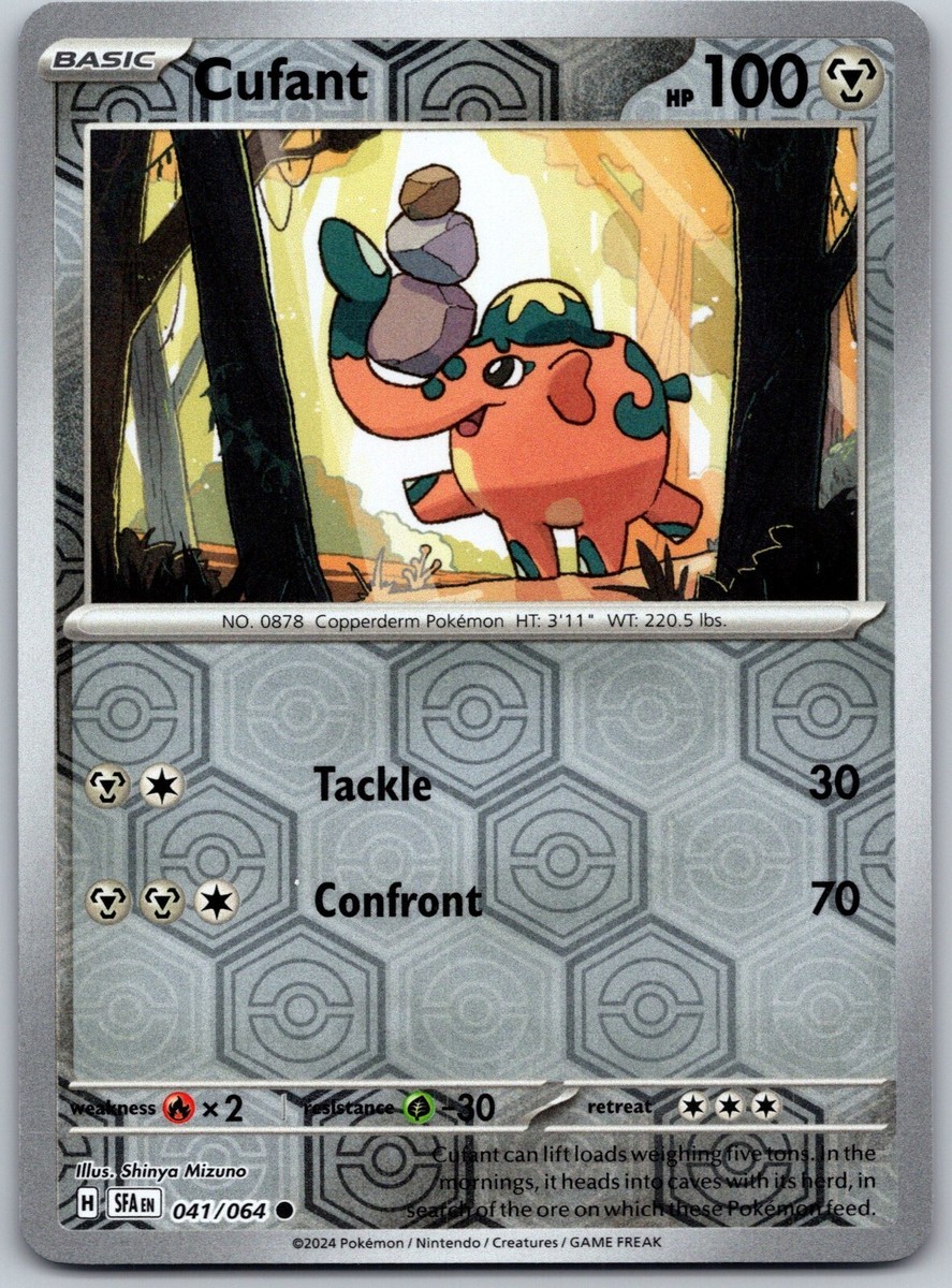 Cufant 041/064 Reverse Holo Shrouded Fable Pokemon Card - NM Near Mint