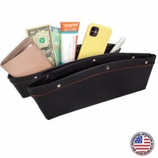 2x Car Seat Console Gap Filler Side Organizer Pu Leather Catch Caddy Coin Pocket 2x Car Seat Console Gap Filler Side Organizer Pu Leather Catch Caddy Coin Pocket