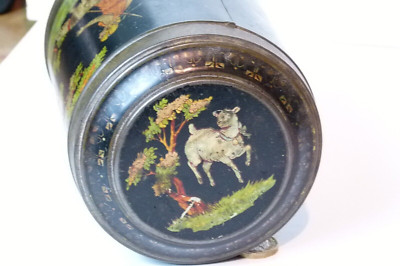 SELTENE ANTIKE/VINTAGE KÜCHE AUFBEWAHRUNGSDOSE KEKS/TEE/SULTANNEN SCHÄFERHUND LAMM HUND