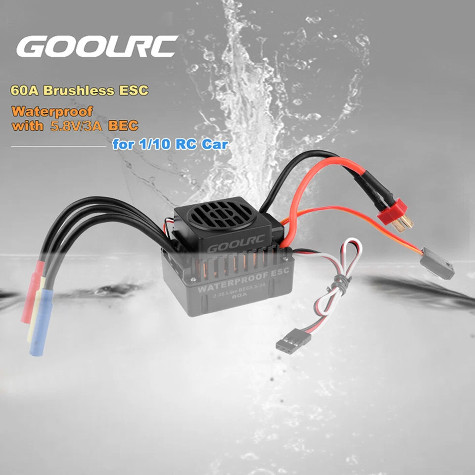 GoolRC 4300KV Waterproof Brushless Servo ESC Combo Set fr 1:10 RC Car Truck G9G0 - Image 2 of 4