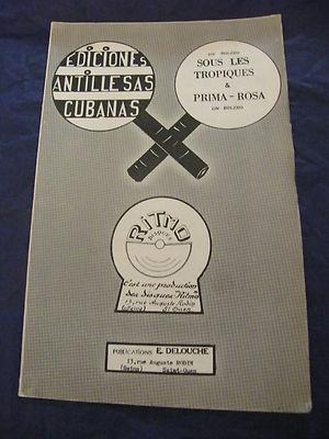 Noten Partition Sous les treopiques & Prima Rosa D'Inez 1959 Notenblatt