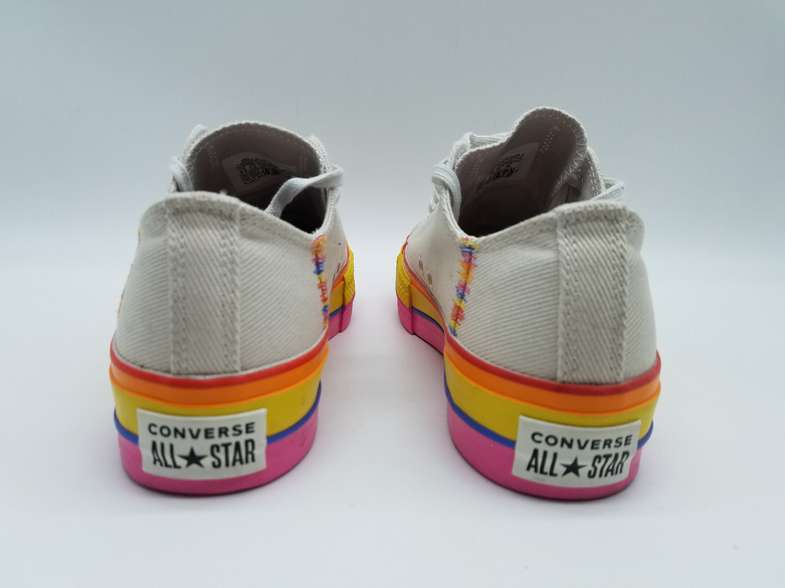Converse CTAX Lift OX Platform Rainbow Canvas Women's… Gem