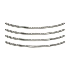 CHROME DOOR EDGE GUARD TRIM MOLDING PROTECTORS (4) 10" INCH PIECES - Small Edge