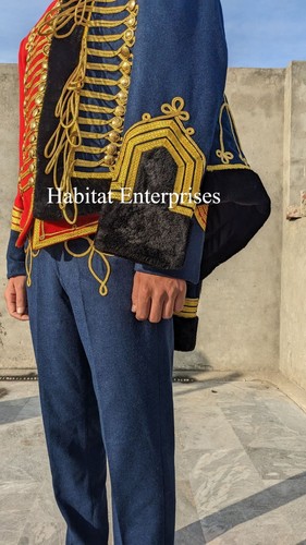 Hussar Dolman Jacket Drummer Napoleonic Tunic Pelisse Military Style Uniform - Picture 6 of 10
