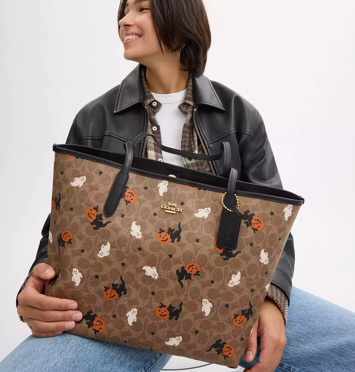 COACH◇ CITY トートバッグ HALLOWEEN 在庫確認ください NWT COACH City Tote In Signature Canvas With Halloween