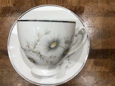 Mayfair Bone China White Daisy Tea Cup & Saucer