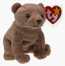 Ty Beanie Baby: Pecan the Bear. DOB: 04-15-1999