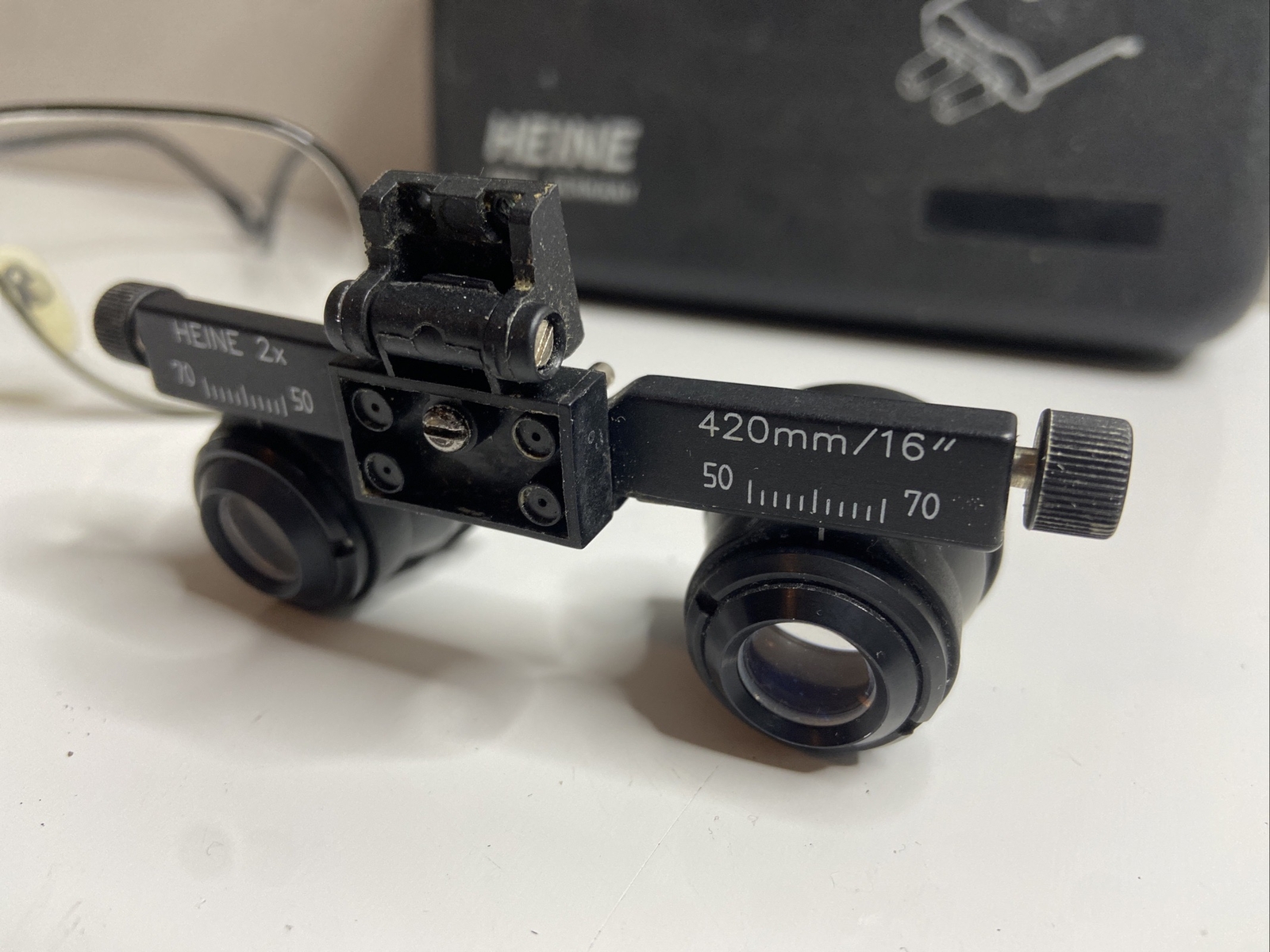 HEINE 2x 420mm Binocular Loupe Set Binocular Loupes Case No Lamp eBay