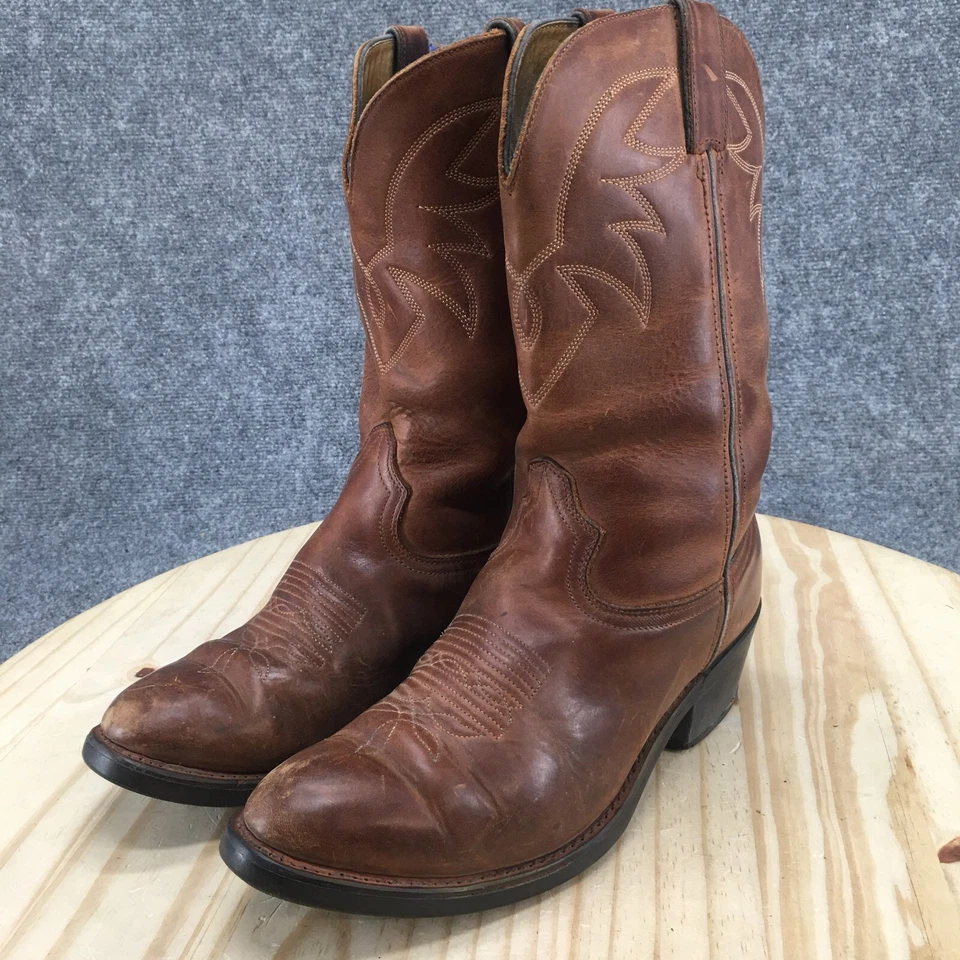 Botas de Vaquero Durango Western para Hombres 8 EE 11” Truck’n Peanut Cuero Marrón Pull On Foto 3 de 4
