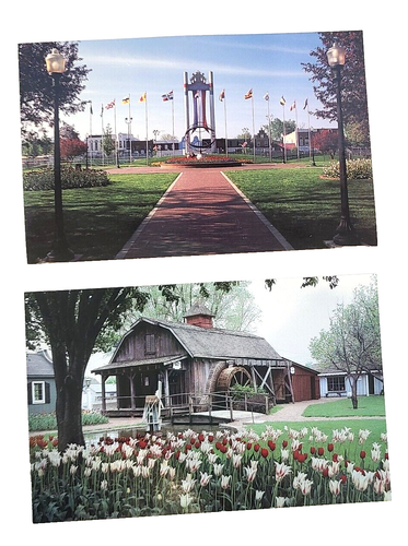 Lote F-21 de 8 postales de recuerdo vintage de Pella Iowa ciudad tulipanes holandeses sin usar - Imagen 4 de 6