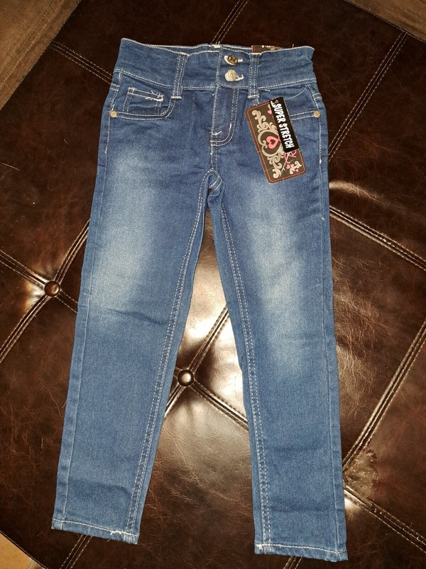 Child Girl Dark Blue Jeans Size 6 * Super Stretch  REAL LOVE BRAND! New W/Tags