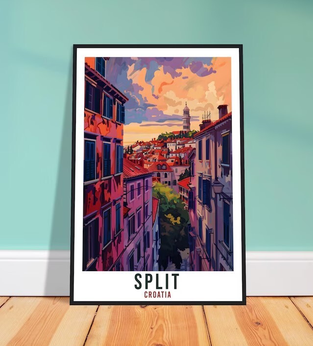 Split Croatia Travel Printable Wall Art for Stylish Home Décor