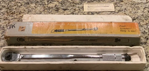 GAK New York Micrometer Adjustable Torque Wrench All Steele Precision Vintage