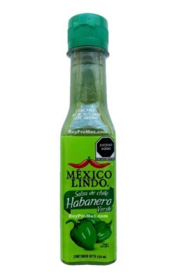 5-Pack Mexico Lindo Salsa Habanera 150ml/5oz Green Habanero