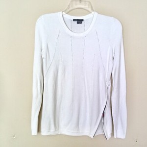 white zipper sweater