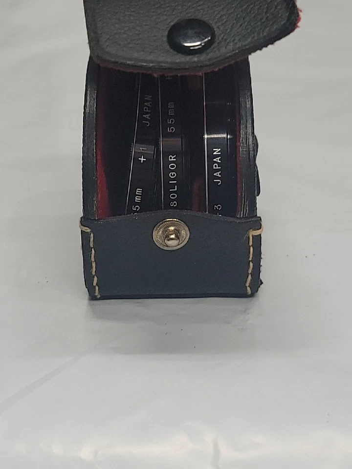 Vintage Soligor 55mm Close Up Macro +1 +2 +3 Lens Filter Set of 3 Original Case - Image 4 of 4